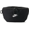 Nike Unisex Adult Heritage 2.0 Waistpack Bag (3L) | Mens and Womens(Black/Black/White)