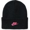 Nike Unisex Adult Peak Futura Beanie | Mens and Womens(Black/Pinksicle)
