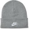 Nike Unisex Adult Peak Futura Beanie | Mens and Womens(Dark Grey Heather/White)