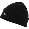 Nike Unisex Adult Peak Swoosh Beanie | Mens and Womens(Black/White)