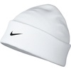 Nike Unisex Adult Peak Swoosh Beanie | Mens and Womens(White/Black)