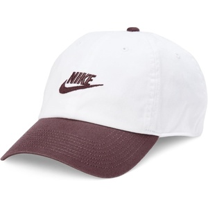 Nike Unisex Adult Club Unstructured Futura Wash Cap Hat | Mens and Womens(White/Tattoo/Tattoo)