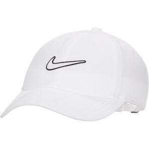 Nike Unisex Adult Club Unstructured Swoosh Cap Hat | Mens and Womens(White/White)