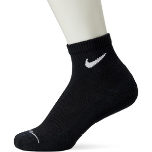 Nike Unisex Adult Everyday Elevated Ankle Socks (6-Pack) | Mens and Womens(Black/White)