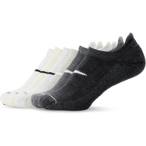 Nike Unisex Adult Everyday Elevated No-Show Socks (6-Pack) | Mens and Womens(Birch Heather/Oatmeal Heather/Grey Heather/Charcoal Heather/Black Heather/Pure Platinum Heather)