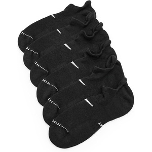 Nike Unisex Adult Everyday Elevated No-Show Socks (6-Pack) | Mens and Womens(Black/White)