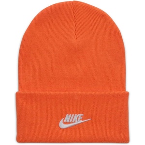 Nike Unisex Adult Peak Futura Beanie | Mens and Womens(Total Orange/White)