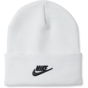 Nike Unisex Adult Peak Futura Beanie | Mens and Womens(White/Black)