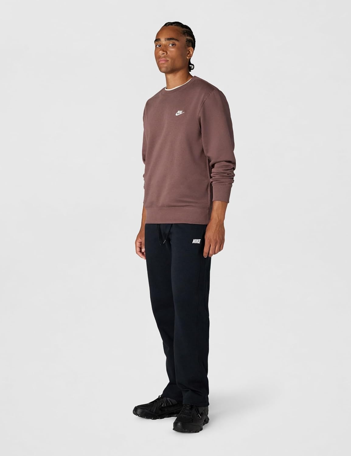 image:imageNike Mens Club Varsity Open Hem PantBlackBlackWhite