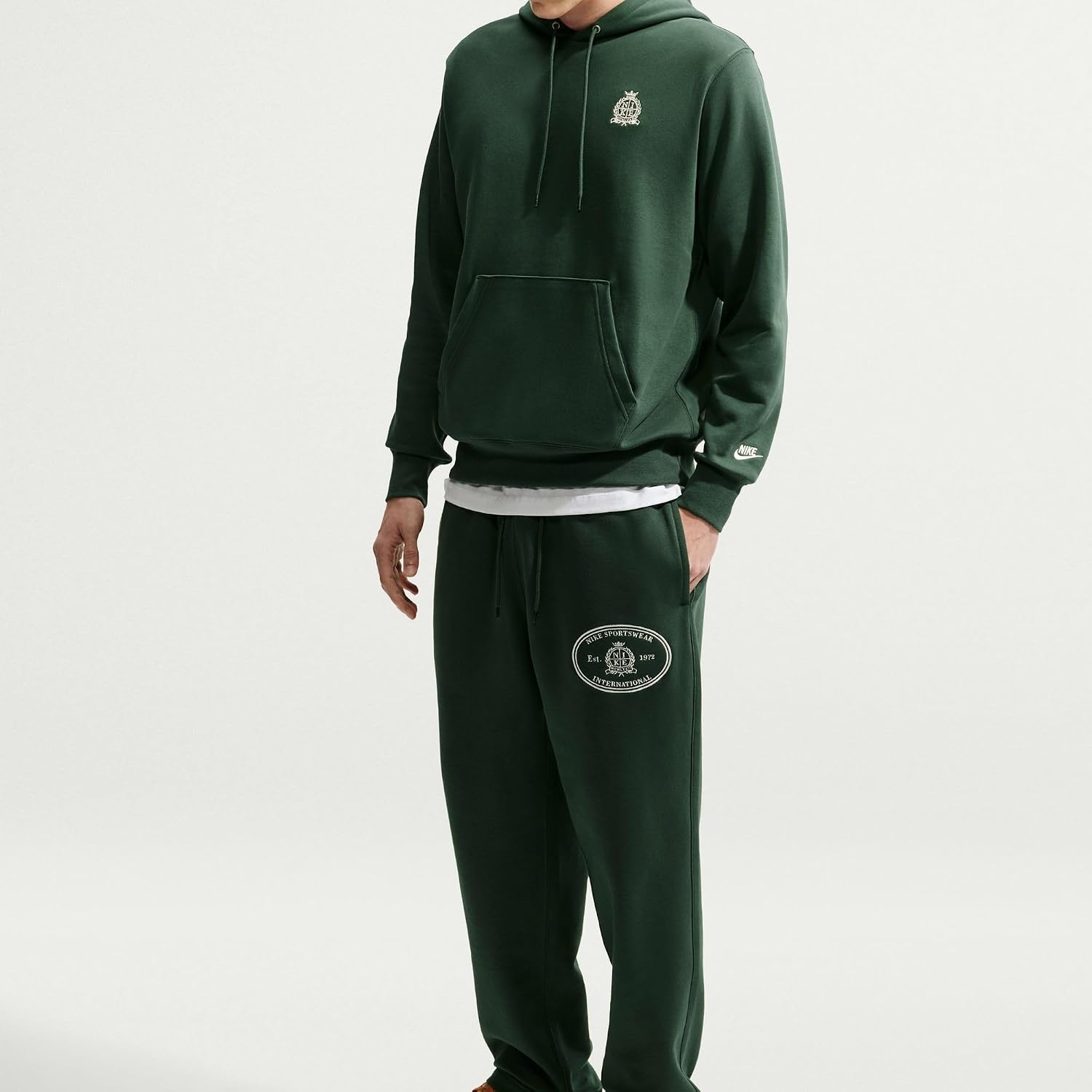 image:imageNike Mens Sportswear Club OpenHem Fleece PantsFirFirSanddrift