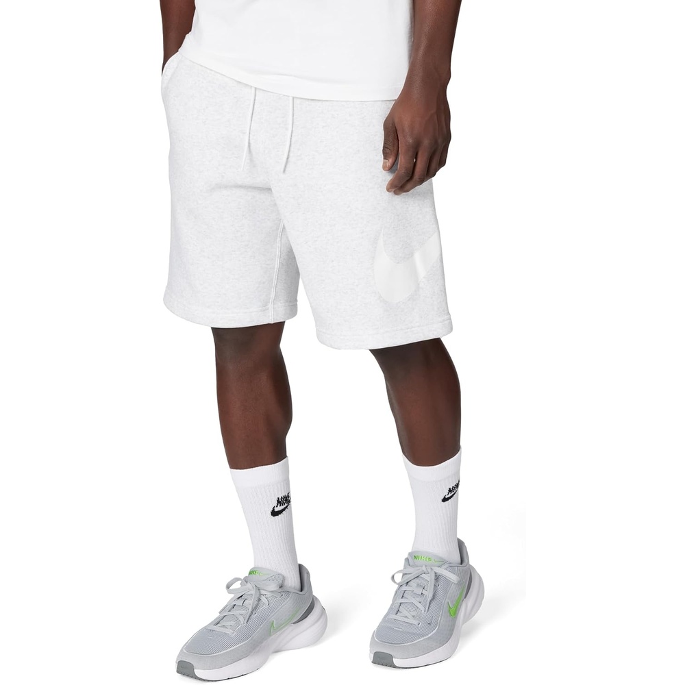 image:imageNike Mens Club Fleece ShortsBirch HeatherWhiteWhite