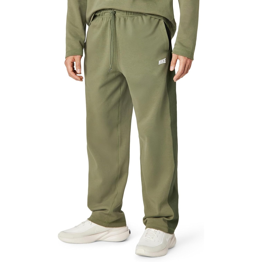 image:imageNike Mens Club Varsity Open Hem PantMedium OliveCargo KhakiWhite