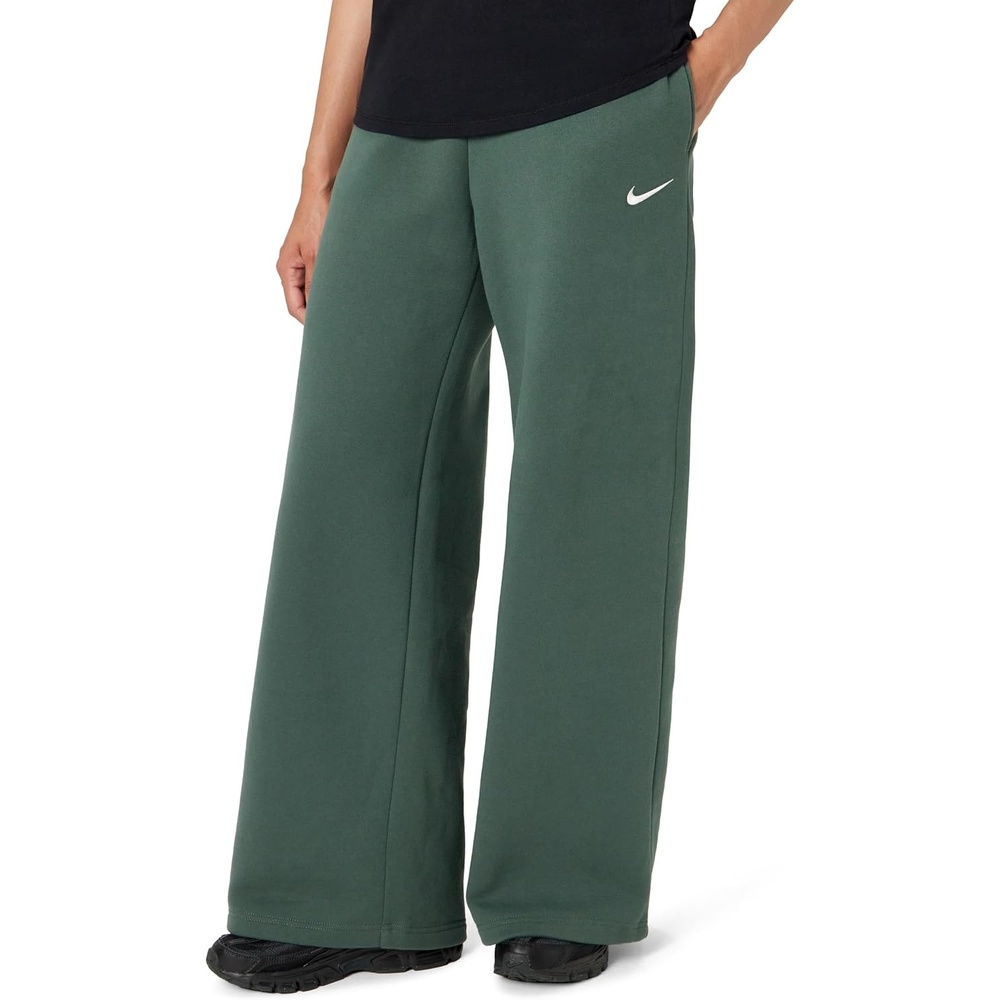 image:imageNike Womens Studio Fleece Standard Wide Leg PantCamo GreenSail