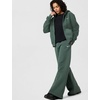 Nike Women’s Studio Fleece Standard Wide Leg Pant(Camo Green/Sail)