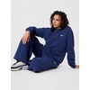 Nike Women’s Studio Fleece Standard Wide Leg Pant(Midnight Navy/Sail)