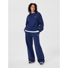 Nike Women’s Studio Fleece Standard Wide Leg Pant(Midnight Navy/Sail)