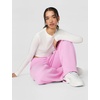 Nike Women’s Studio Fleece Standard Wide Leg Pant(Pink Rise/Sail)