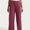 Nike Women’s Studio Fleece Standard Wide Leg Pant(Pink Smoke/Sail)
