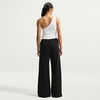 Nike Women’s Studio Fleece Standard Wide Leg Pant(Total Black/Sail)