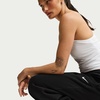 Nike Women’s Studio Fleece Standard Wide Leg Pant(Total Black/Sail)