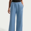 Nike Women’s Studio Fleece Standard Wide Leg Pant(Work Blue/Sail)
