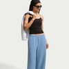 Nike Women’s Studio Fleece Standard Wide Leg Pant(Work Blue/Sail)