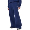 Nike Women’s Studio Fleece Standard Wide Leg Pant(Midnight Navy/Sail)