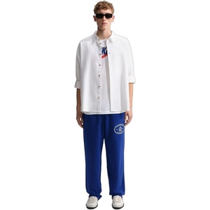 Nike Men’s Sportswear Club Open-Hem Fleece Pants(Deep Royal Blue/Sanddrift)