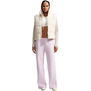 Nike Women’s Studio Fleece Standard Wide Leg Pant(Bleached Lilac/Sail)