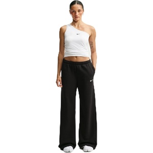 Nike Women’s Studio Fleece Standard Wide Leg Pant(Total Black/Sail)