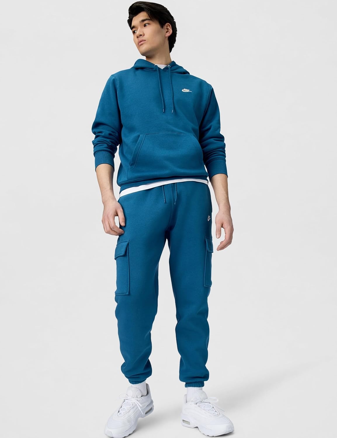 image:imageNike Mens Club Fleece Cargo PantsCourt BlueCourt BlueWhite