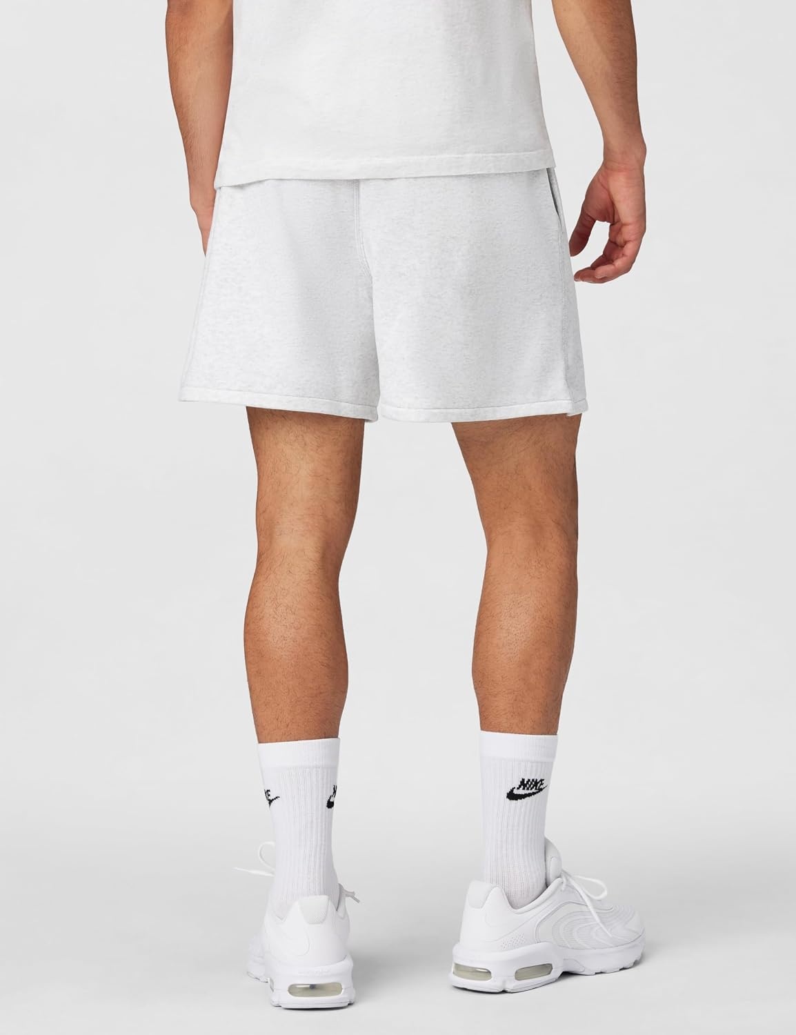 image:imageNike Mens Club French Terry Flow ShortsBirch HeatherWhiteWhite
