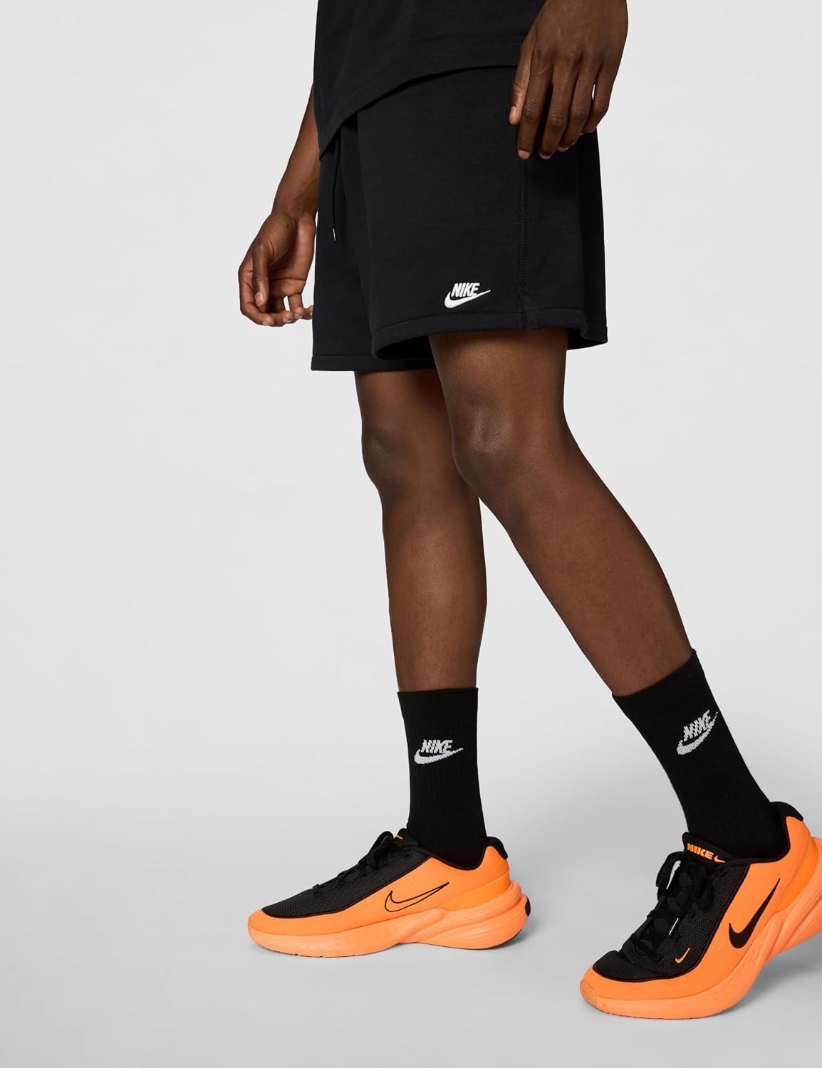 image:imageNike Mens Club French Terry Flow ShortsBlackBlackWhite