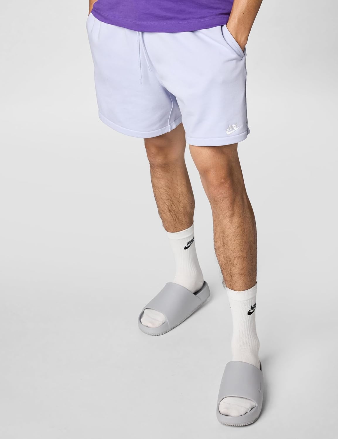 image:imageNike Mens Club French Terry Flow ShortsGhostGhostWhite