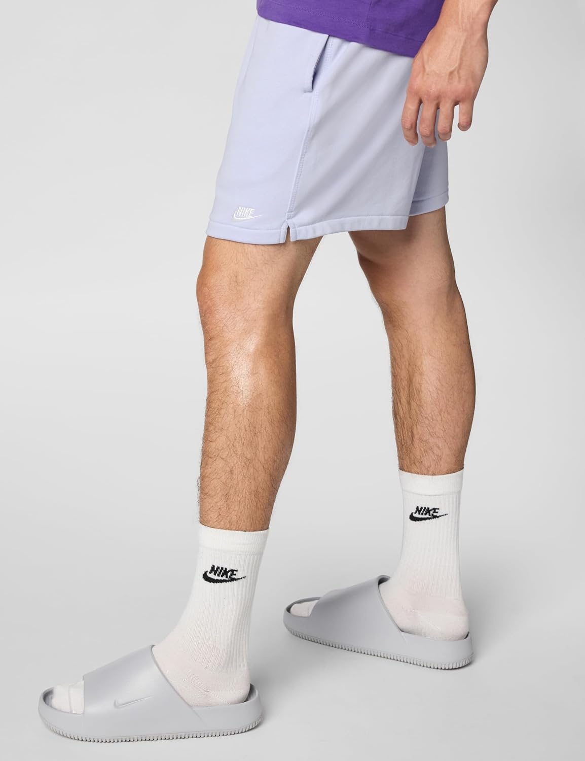 image:imageNike Mens Club French Terry Flow ShortsGhostGhostWhite