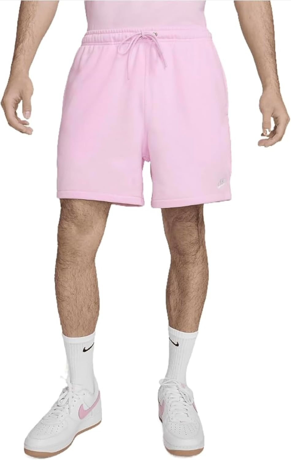 image:imageNike Mens Club French Terry Flow ShortsPink Foam Pink Foam White