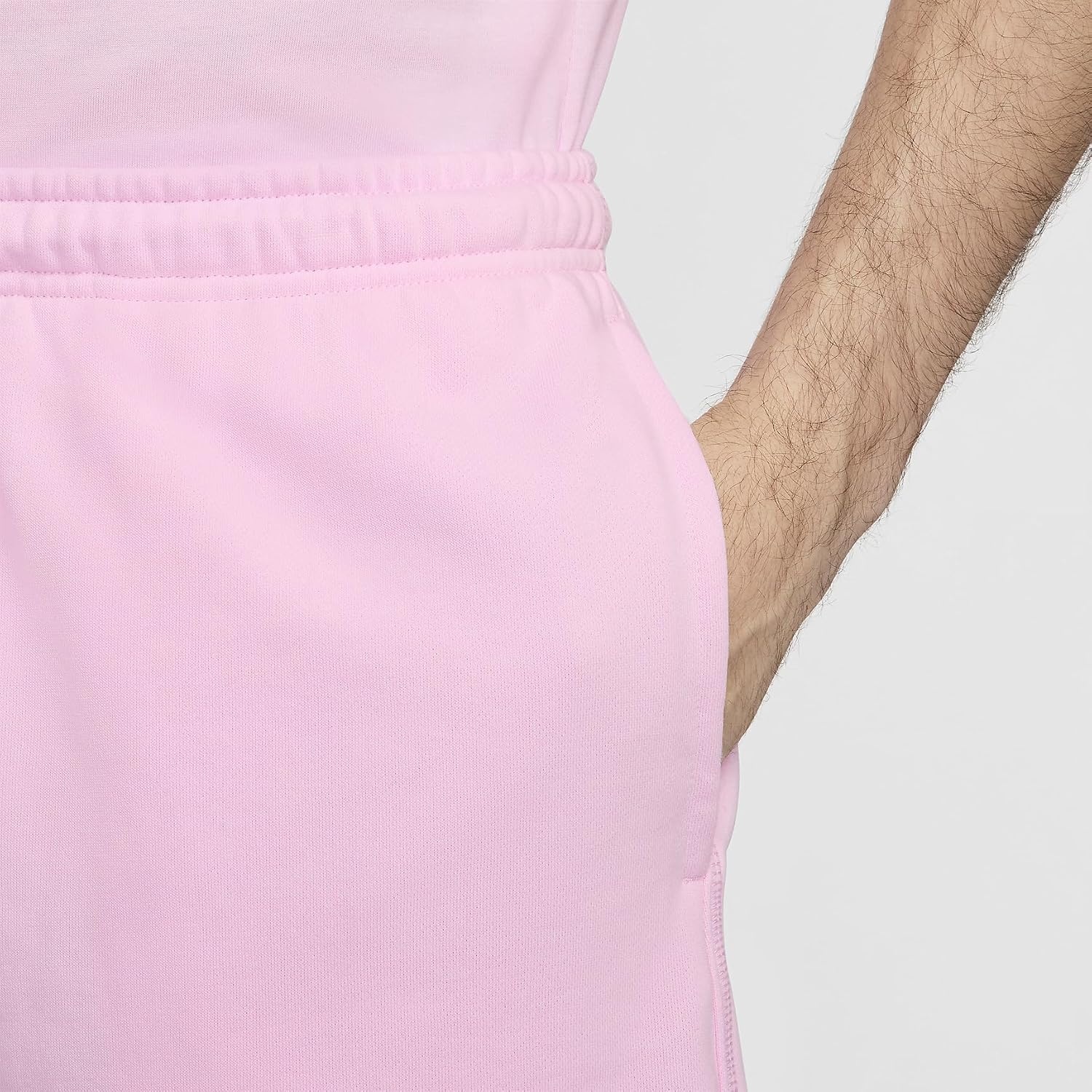 image:imageNike Mens Club French Terry Flow ShortsPink Foam Pink Foam White
