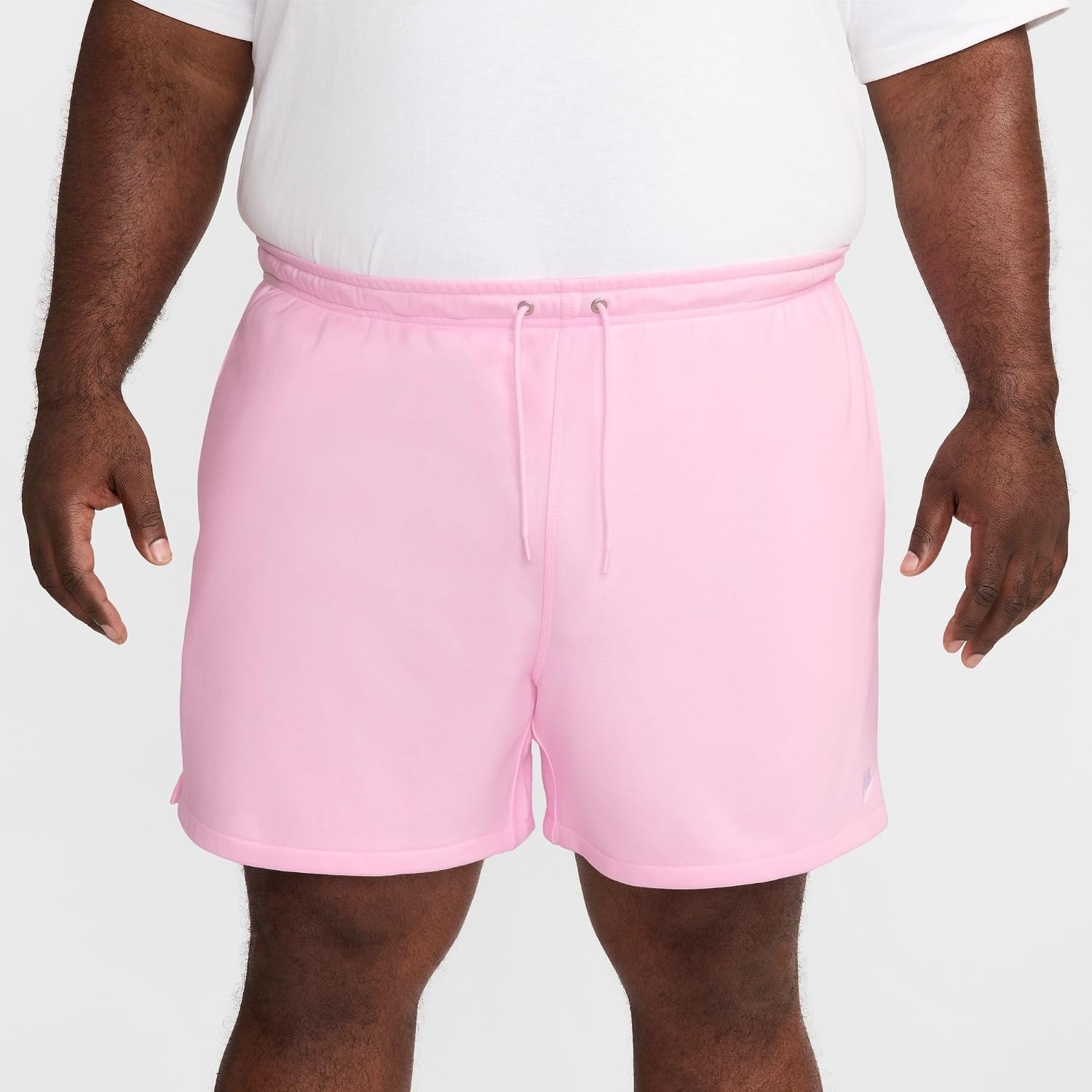 image:imageNike Mens Club French Terry Flow ShortsPink Foam Pink Foam White