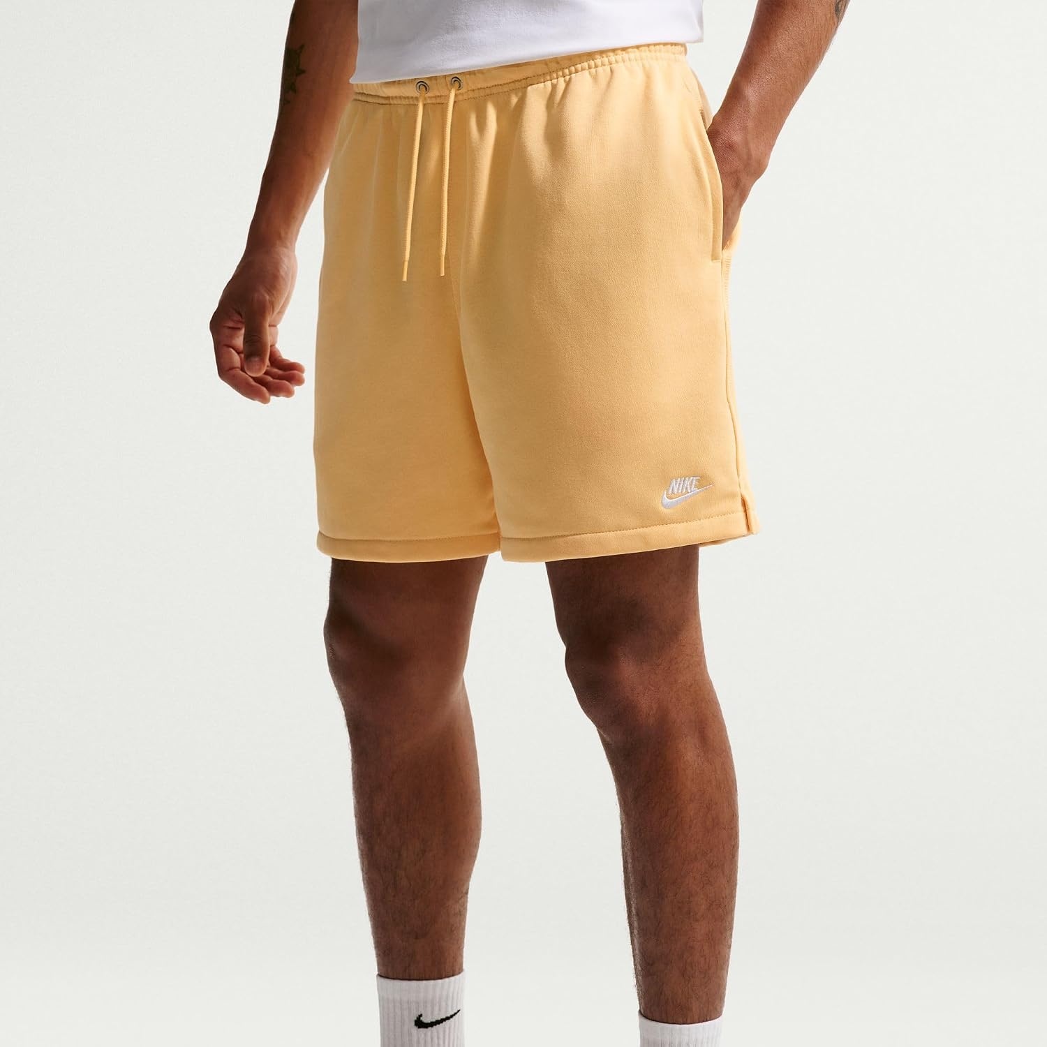 image:imageNike Mens Club French Terry Flow ShortsTopaz GoldTopaz GoldWhite