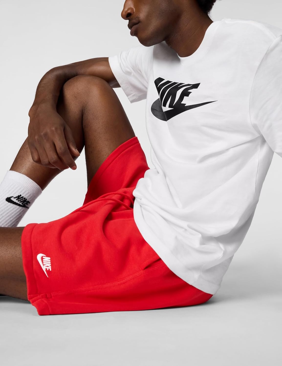image:imageNike Mens Club French Terry Flow ShortsUniversity RedUniversity RedWhite