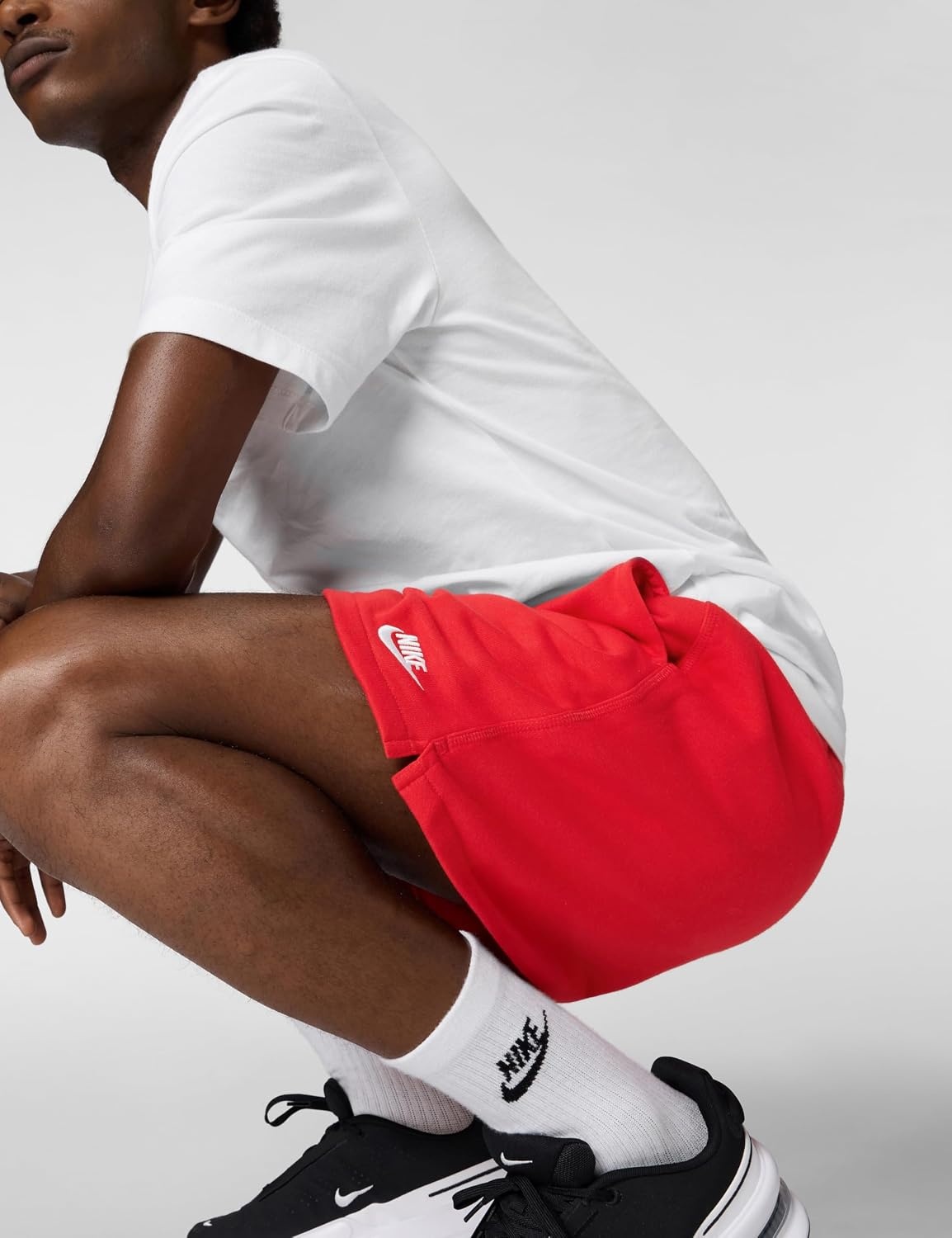 image:imageNike Mens Club French Terry Flow ShortsUniversity RedUniversity RedWhite