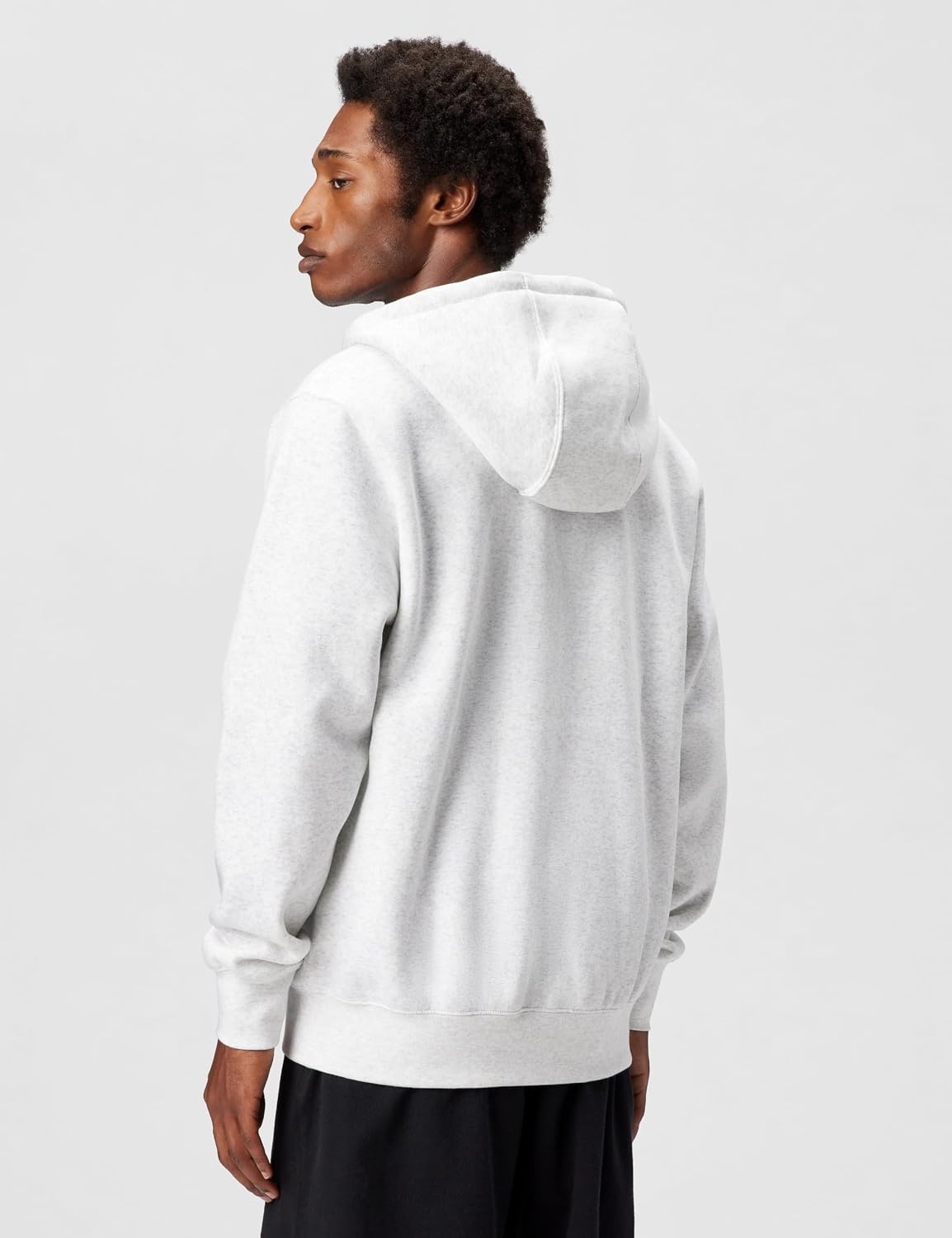 image:imageNike Mens Club Fullzip Fleece HoodieBirch HeatherWhiteWhite