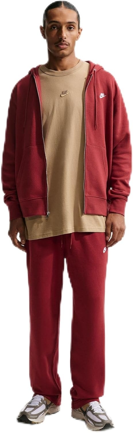 image:imageNike Mens Club Fullzip Fleece HoodieTeam CrimsonTeam CrimsonWhite