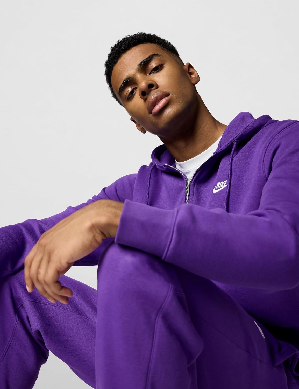 image:imageNike Mens Club Fullzip Fleece HoodieWild GrapeWild GrapeWhite