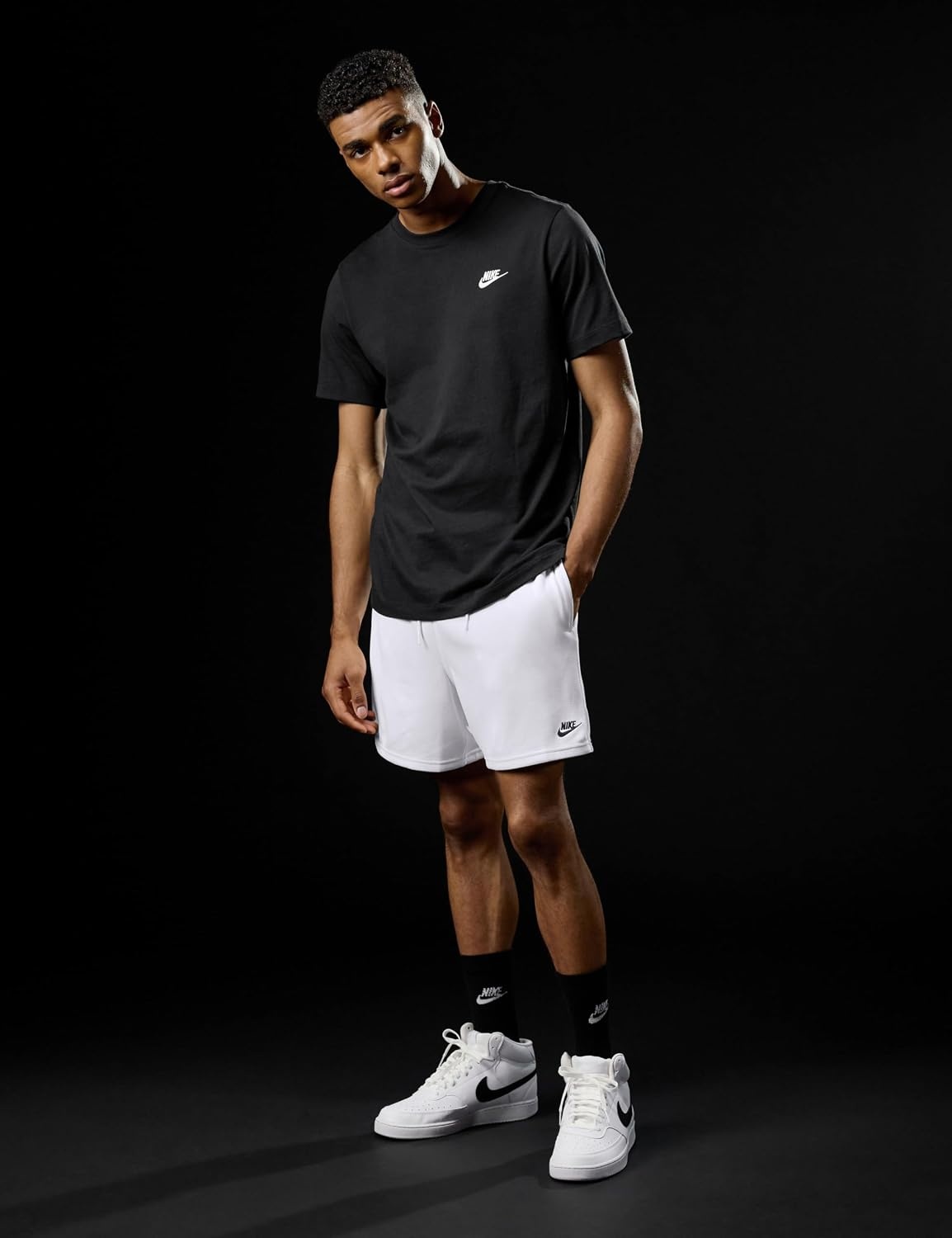 image:imageNike Mens Club Mesh Flow ShortsWhiteBlack