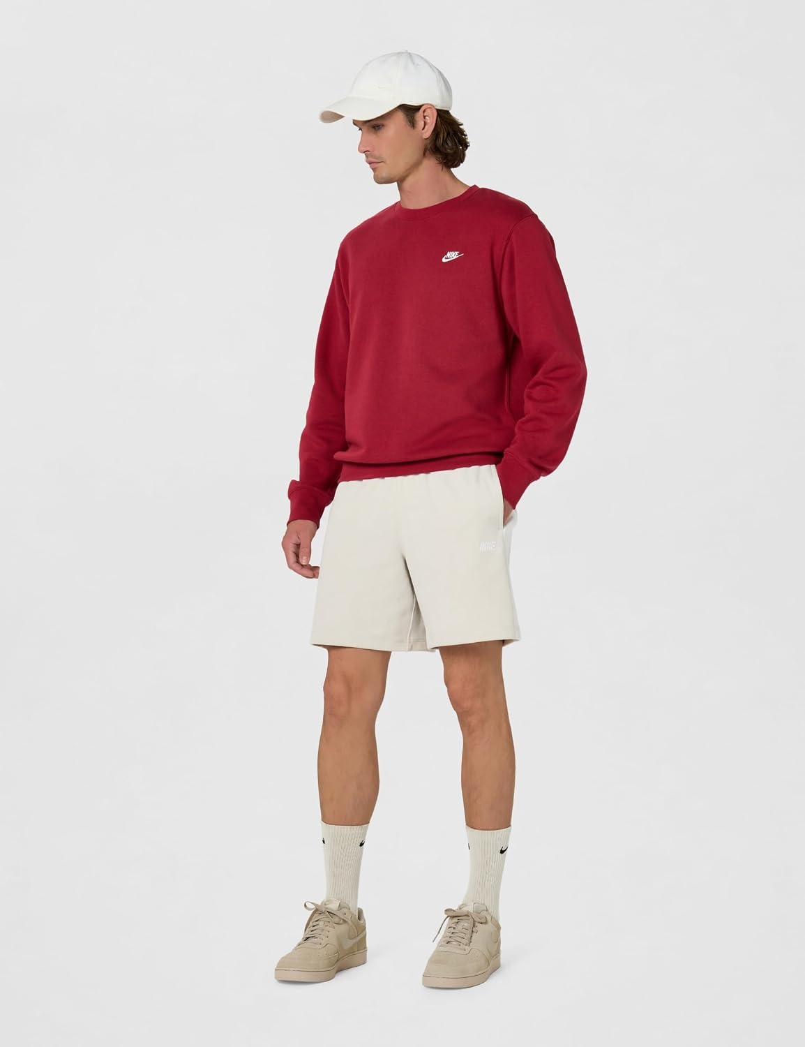 image:imageNike Mens Club Varsity ShortsLight Orewood BrownPhantomWhite