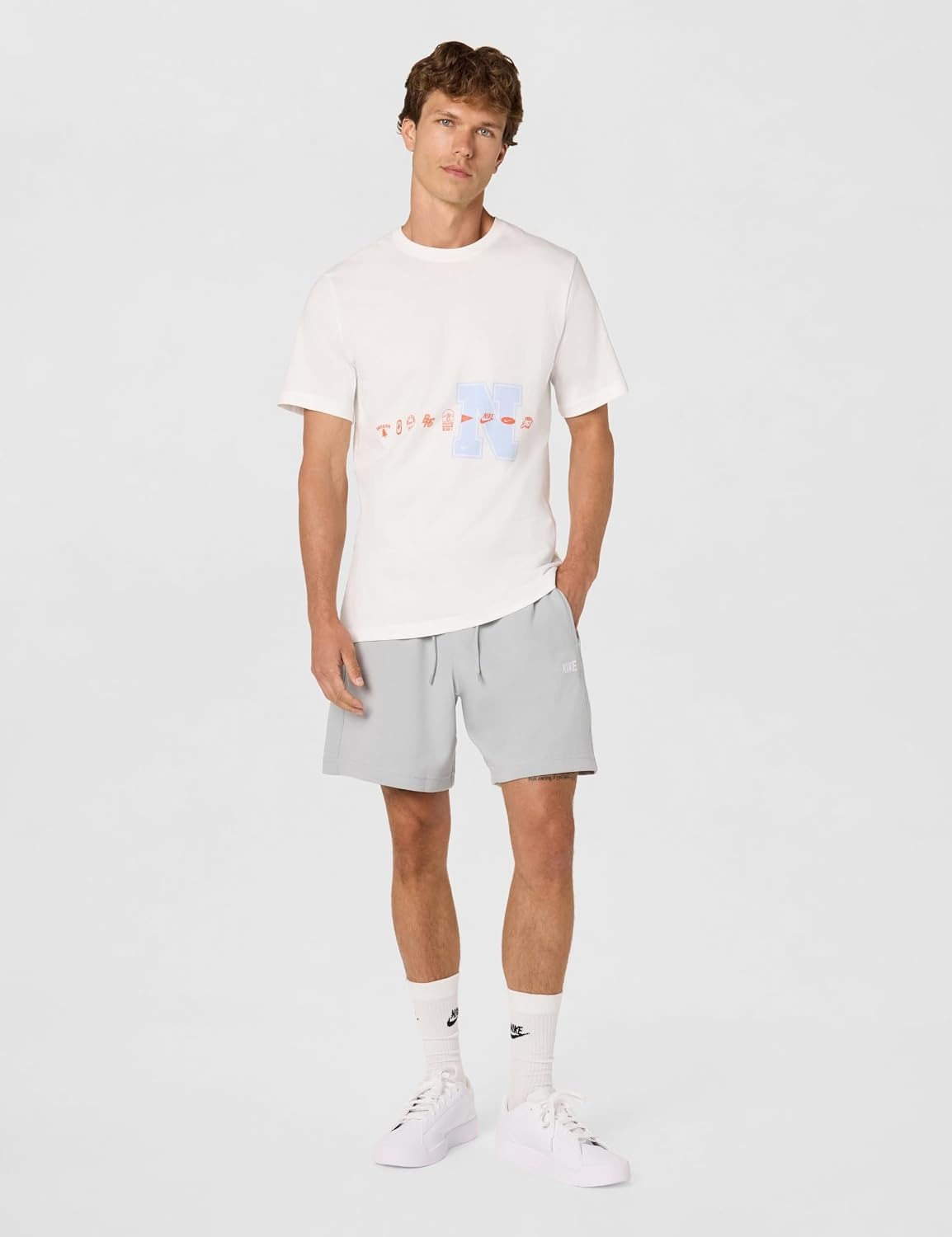 image:imageNike Mens Club Varsity ShortsLight Smoke GreyLight Smoke GreyWhite