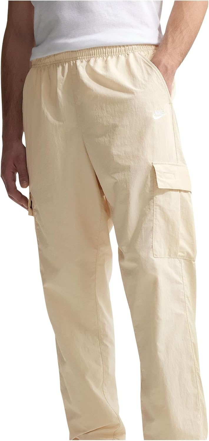 image:imageNike Mens Club Woven Cargo PantsLight KhakiWhite
