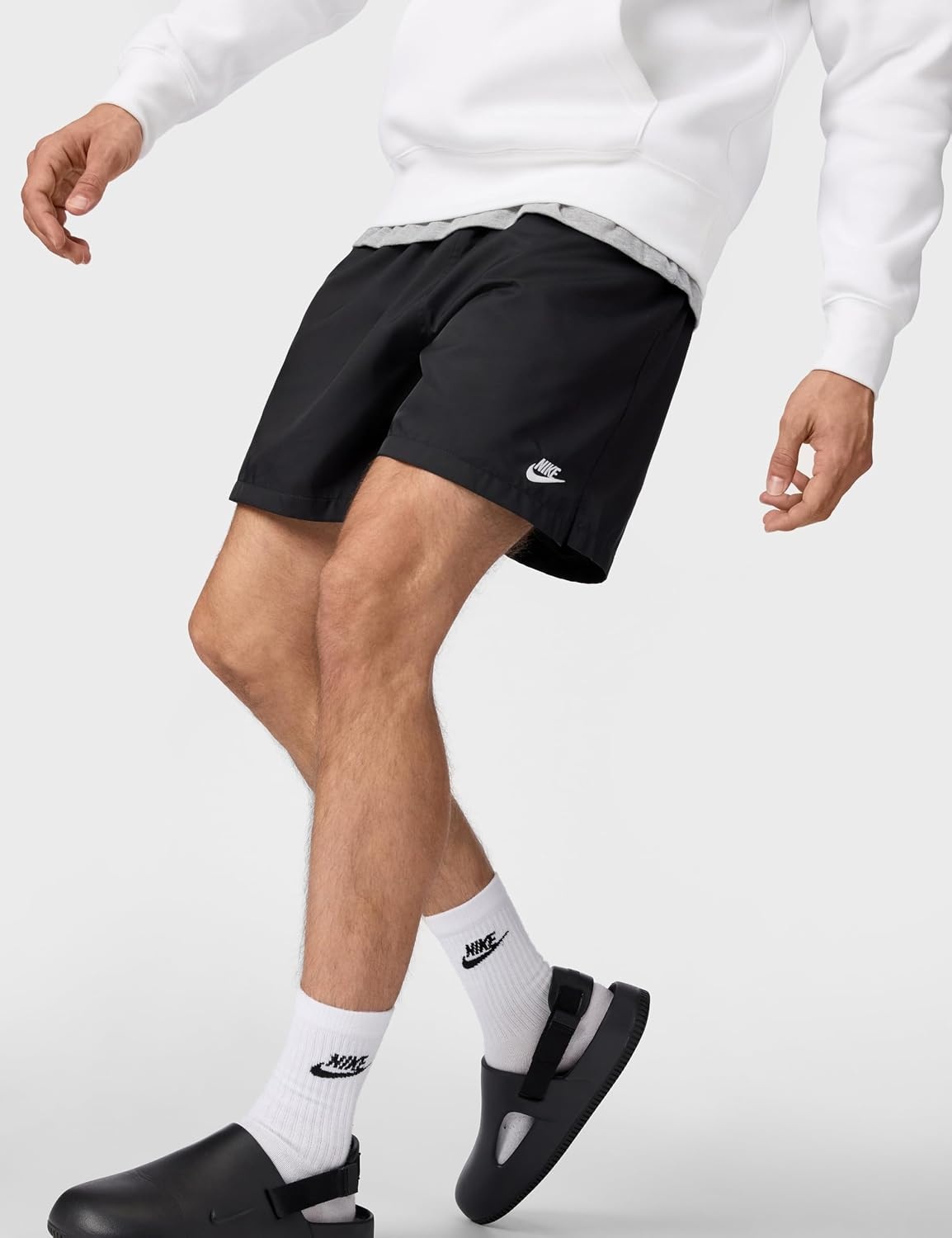 image:imageNike Mens Club Woven Flow ShortsBlackWhite