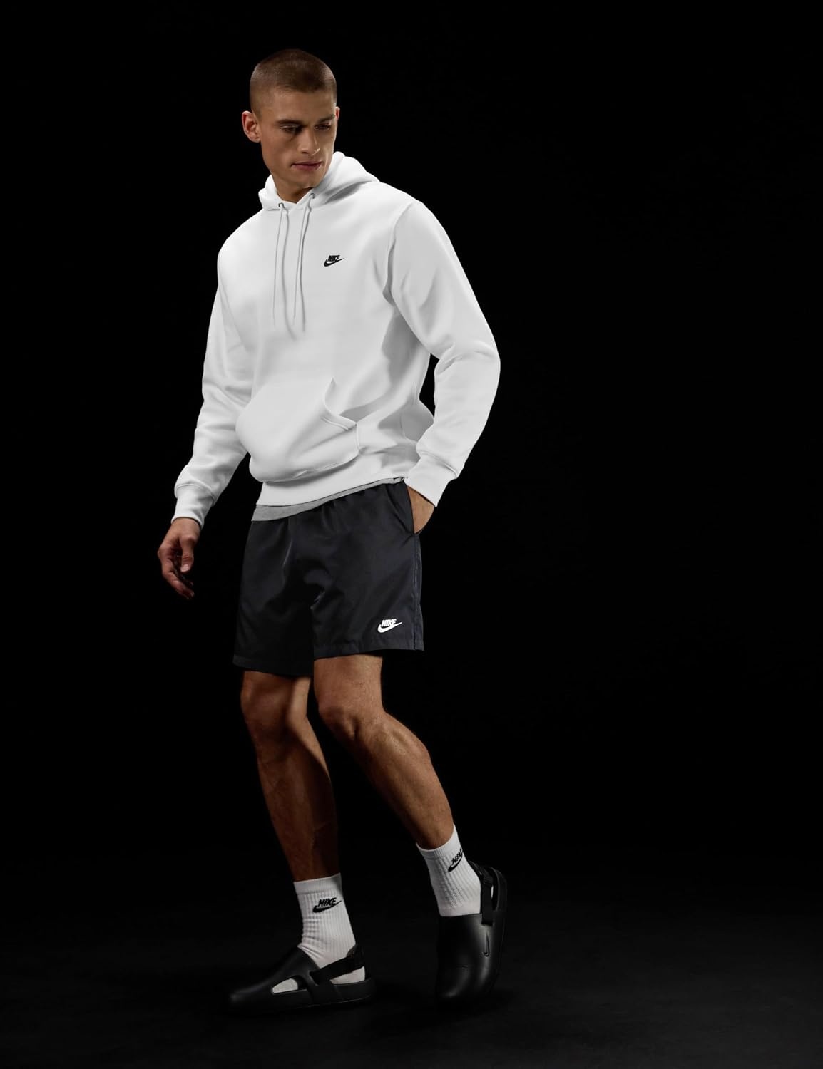 image:imageNike Mens Club Woven Flow ShortsBlackWhite